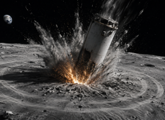 Basura espacial de SpaceX impacta la Luna Un Falcon 9 habría caído cerca del cráter Einstein