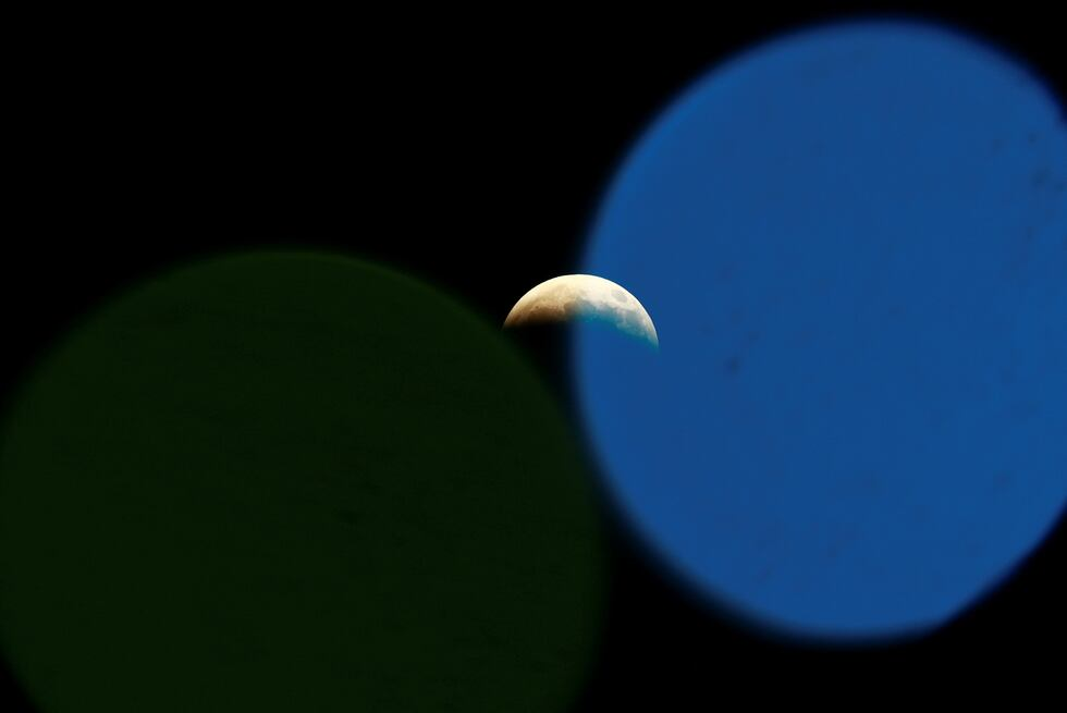 Eclipse lunar desde Ciudad Juárez, Chihuahua, México.