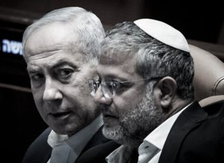 Ben-Gvir desafía a Netanyahu y rechaza alianza con Smotrich Benjamin Netanyahu junto a Itamar Ben-Gvir durante una sesión de la Knesset en Israel.
