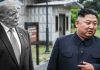 Kim Jong-un desafía a Washington mientras Donald Trump ruega por un acercamiento Donald Trump y Kim Jong-un durante un encuentro entre Estados Unidos y Corea del Norte. / Archivo