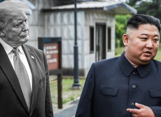 Kim Jong-un desafía a Washington mientras Donald Trump ruega por un acercamiento Donald Trump y Kim Jong-un durante un encuentro entre Estados Unidos y Corea del Norte. / Archivo