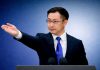 China se opone al cerco económico de Donald Trump contra Irán Li Jian portavoz de China durante conferencia de prensa