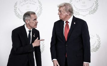 Esta es la razón por la que Canadá y Estados Unidos rompieron su acuerdo comercial Mark Carney y Donald Trump conversan durante un encuentro oficial entre Canadá y Estados Unidos.