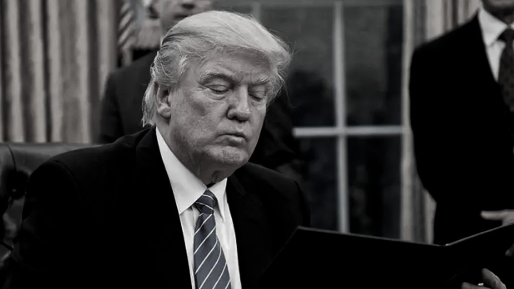 Presidente de Estados Unidos durante una reunión oficial en la Casa Blanca