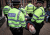 Reino Unido detiene a manifestantes propalestinos en Liverpool Policía británica detienen a un manifestante propalestina