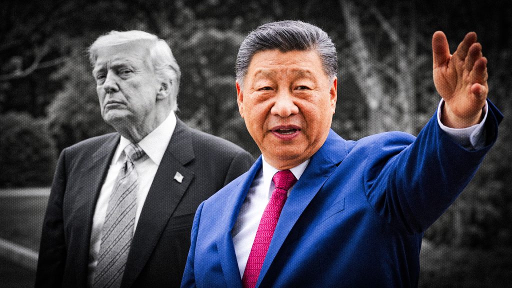 El presidente de China, Xi Jinping, junto a su homólogo de Estados Unidos, Donald Trump, durante un encuentro entre ambos mandatarios.