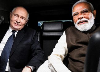 India advierte a Estados Unidos que protegerá sus intereses pese a sanciones contra Rusia Vladímir Putin y Narendra Modi conversan dentro de la limusina presidencial Aurus durante la cumbre de la OCS en Tianjin, China, en septiembre de 2025.