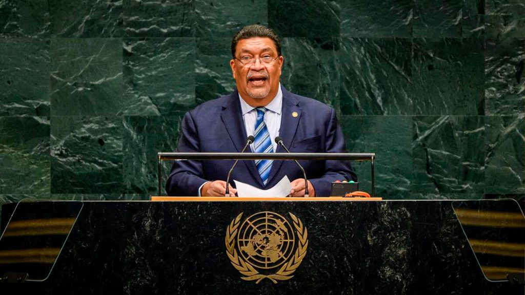 Co-canciller de Nicaragua, Valdrack Jaentschke, durante su intervención en la 81° Asamblea General de la ONU