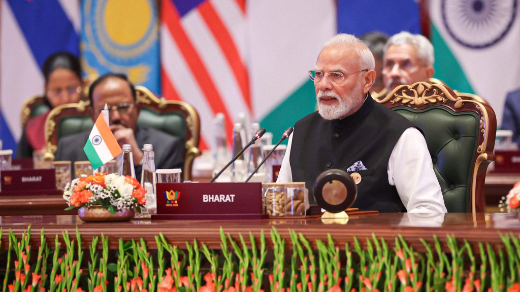 Fotografía de una sesión oficial de la XVIII Cumbre de los BRICS.