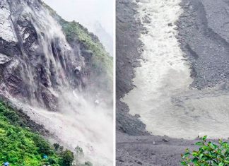 Nuevo deslizamiento golpea Nepal y obliga a evacuar comunidades Deslizamiento de tierra provoca el bloqueo parcial del río Chaulani en Nepal