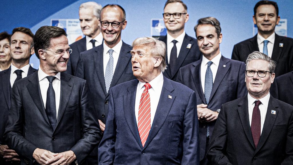 Donald Trump y varios líderes europeos durante una cumbre de la OTAN.