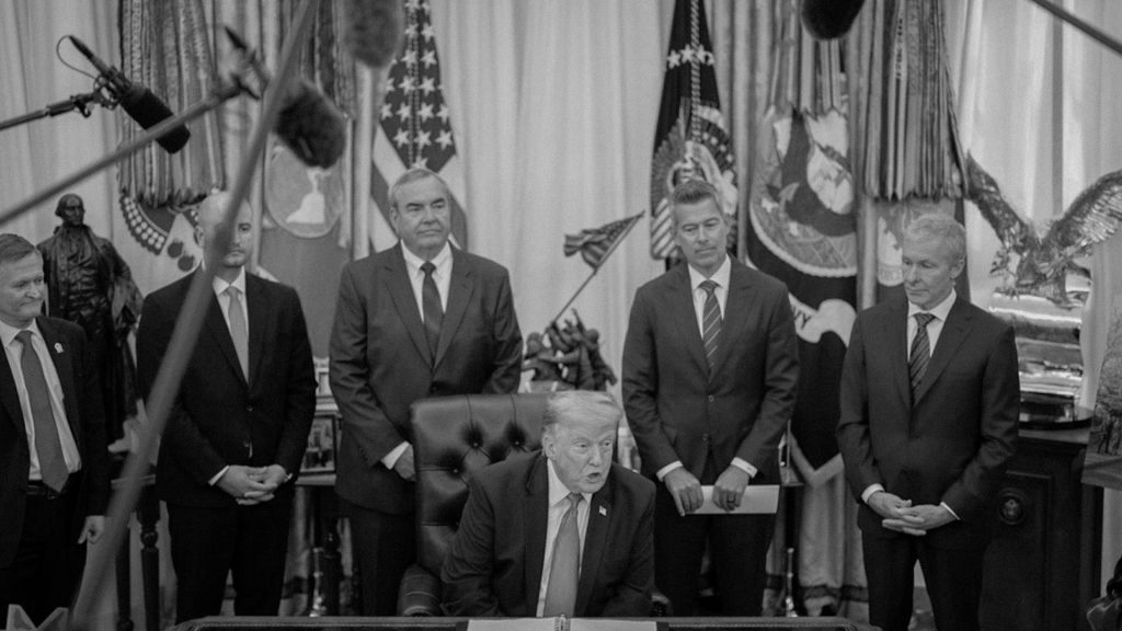 Donald Trump durante una conferencia de prensa en la Casa Blanca