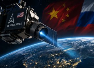 Estados Unidos confirma armas en el espacio, Rusia y China responden Imagen referencial creada con Inteligencia Artificial