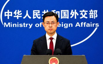China rechaza contactos entre diputados panameños y Taiwán Guo Jiakun, portavoz de la Cancillería china, habla durante una conferencia de prensa.
