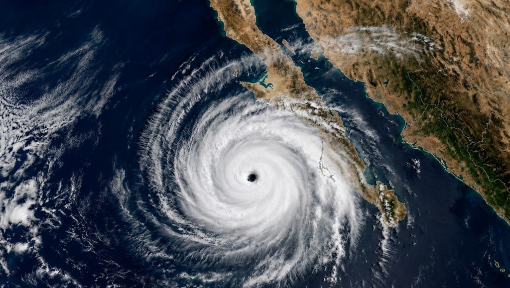 Imagen satelital del huracán Marie categoría 2 con ojo definido