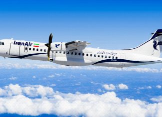 Irán: Si EE.UU. nos prohíbe volar, nadie en la región lo hará Avión ATR 72-600 de Iran Air durante una operación aérea.