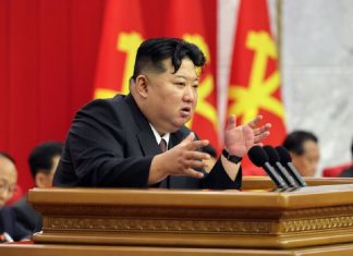 Corea: EE.UU. provocará una terrible catástrofe nuclear para la humanidad Kim Jong-un durante una intervención oficial de Corea del Norte.
