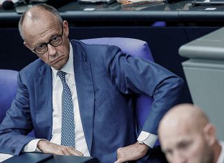 Acusan a Friedrich Merz de “limpieza étnica” en Alemania Canciller alemán durante una sesión del Parlamento en Berlín.