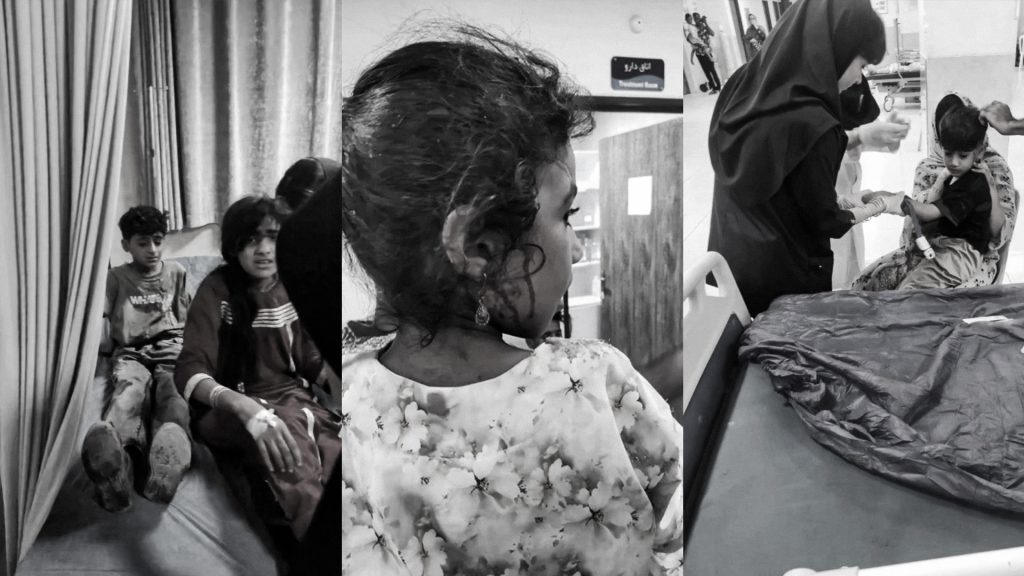 Niños heridos reciben atención médica tras ataque en Sirik, Irán