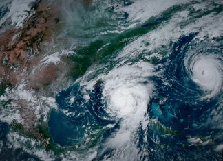 Atlántico rompe récord de 60 años sin huracanes en plena temporada ciclónica Imagen satelital de sistemas tropicales sobre el océano Atlántico.