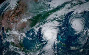Atlántico rompe récord de 60 años sin huracanes en plena temporada ciclónica Imagen satelital de sistemas tropicales sobre el océano Atlántico.