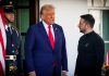 Donald Trump exige a Zelenski frenar ataques a refinerías rusas Donald Trump conversa con Volodímir Zelenski durante un encuentro oficial en Estados Unidos.