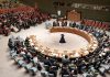 Irán denuncia ante la ONU apoyo de bases europeas a ataques de Estados Unidos Imagen de archivo del Consejo de Seguridad de la ONU.