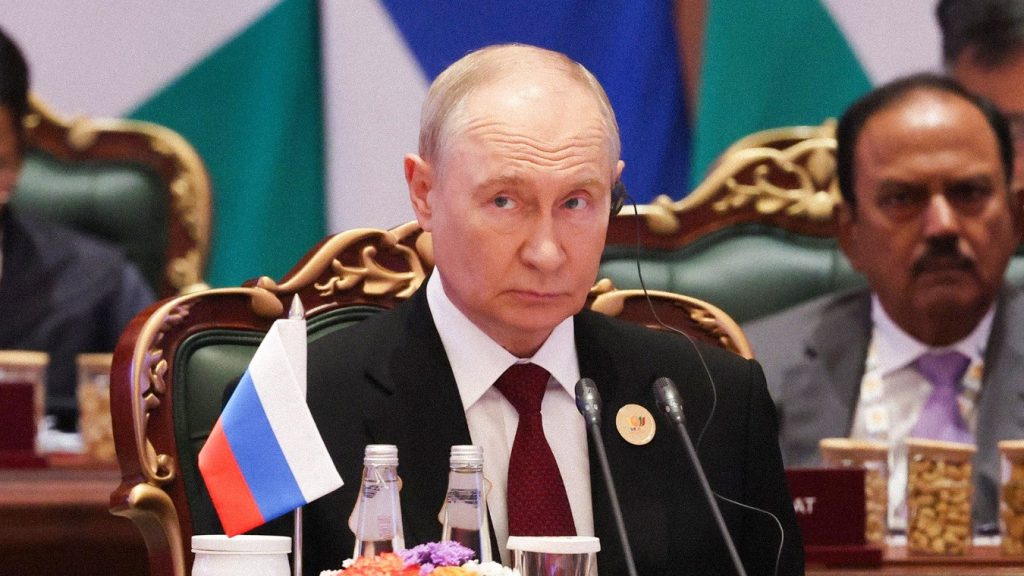 El presidente de Rusia, Vladímir Putin, durante su participación en la XVIII Cumbre de los BRICS, en la India.