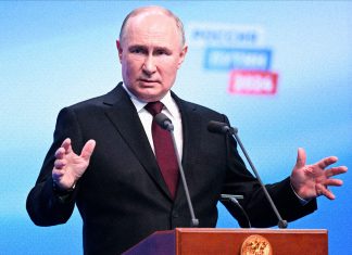 Putin califica de “payasada política” las advertencias de Estonia sobre una guerra con Rusia El presidente de Rusia, Vladímir Putin en su sede de campaña en Moscú