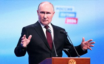 Putin califica de “payasada política” las advertencias de Estonia sobre una guerra con Rusia El presidente de Rusia, Vladímir Putin en su sede de campaña en Moscú