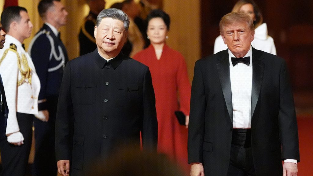 Xi Jinping y Donald Trump durante una cena de Estado en la Casa Blanca.
