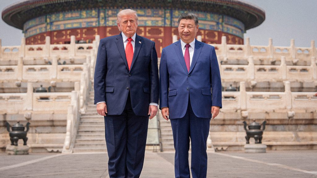 Presidentes de China y Estados Unidos durante un encuentro en Pekín