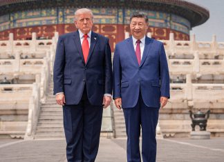 China y Estados Unidos preparan terreno para la cumbre Xi-Trump Presidentes de China y Estados Unidos durante un encuentro en Pekín