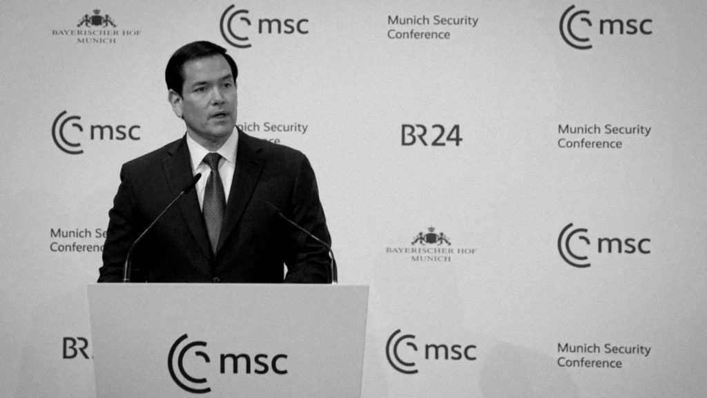 El secretario de Estado de los Estados Unidos, Marco Rubio, pronuncia un discurso inaugural en la 62.ª Conferencia de Seguridad de Múnich.
