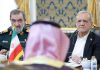 Irán reúne a potencias regionales para fortalecer la seguridad en Oriente Medio Presidente de Irán, Masud Pezeshkian, y altos mandos de Arabia Saudita