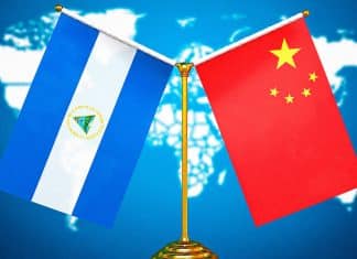 Nicaragua felicita a Xi Jinping por los 77 años de la República Popular China Las banderas de Nicaragua y China, símbolo de los lazos de amistad, cooperación y solidaridad entre ambas naciones