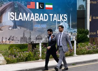 Irán descarta negociar con Estados Unidos bajo amenazas Representantes de Irán, Estados Unidos y Pakistán durante las conversaciones de Islamabad.