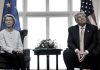 Estados Unidos y Europa chocan por el diésel ruso Donald Trump y Ursula von der Leyen sentados durante una reunión bilateral sobre las relaciones entre Estados Unidos y Europa.