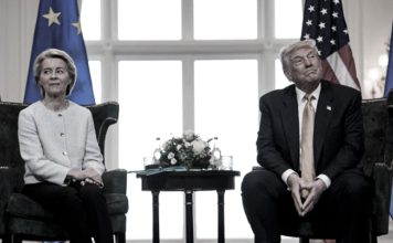 Estados Unidos y Europa chocan por el diésel ruso Donald Trump y Ursula von der Leyen sentados durante una reunión bilateral sobre las relaciones entre Estados Unidos y Europa.