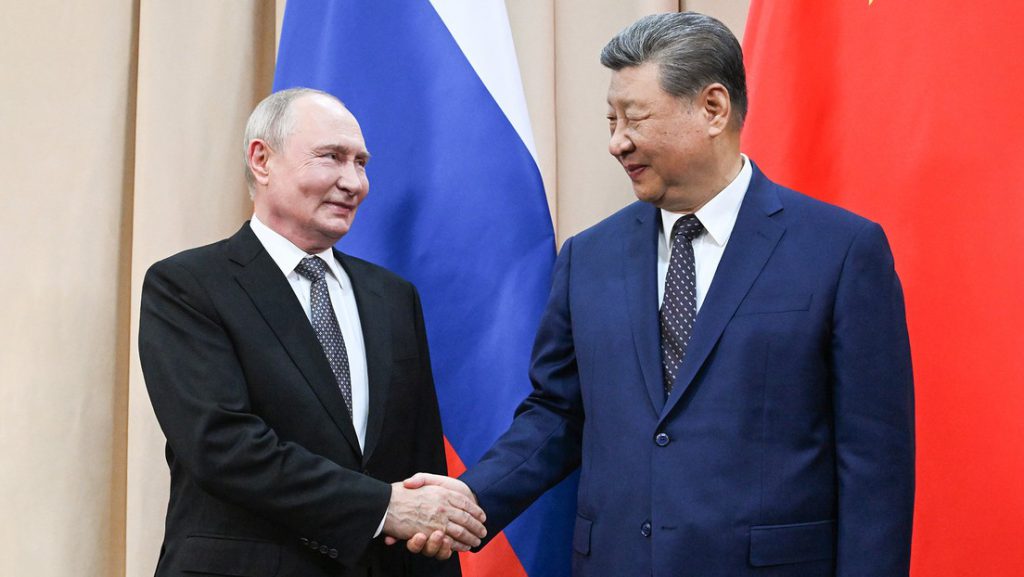 El presidente de Rusia, Vladímir Putin, y su homólogo chino, Xi Jinping.