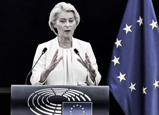 Eurodiputado denuncia doble rasero de la UE contra Rusia Ursula von der Leyen durante una intervención en el Parlamento Europeo.